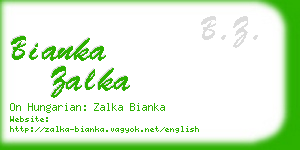 bianka zalka business card